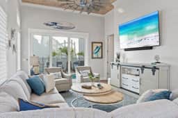 Gulf-View Retreat w/ Rooftop Deck + Private Pool + Golf Cart | Villa Anesi by AvantStay