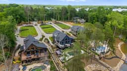 Luxe Lakefront Lodge w/ Pool, Hot Tub, Theater & Private Dock | Sleeps 21