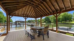 Luxe Lakefront Lodge w/ Pool, Hot Tub, Theater & Private Dock | Sleeps 21
