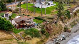Oceanfront Home w/ Outdoor Dining, 2 Firepits + Steps to Beach | Salish Sea Escape by AvantStay