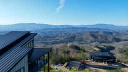 Luxury Cabin w/ 180 Views, Hot Tub & Firepit Near Dollywood & Nat'l Park | Bird's-Eye View by AvantStay