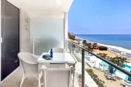Oceanfront Gem w/ Balcony, Pool, Hot Tub & Carbon Beach Access | Bluewater Haven by AvantStay