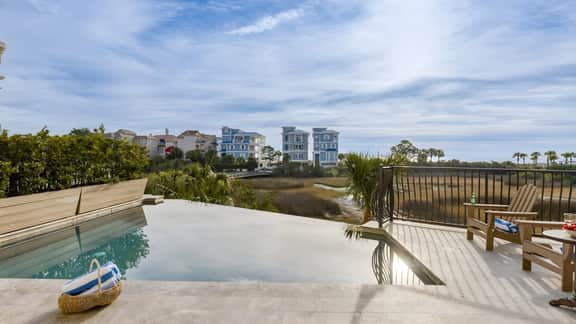Sleeps 24, Private Beach Boardwalk, Infinity Pool | 20 Bradley Cir by AvantStay