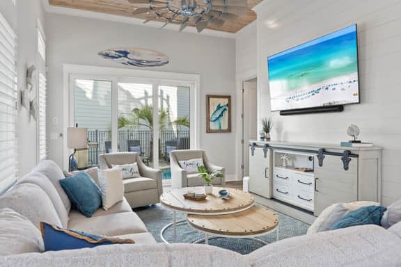 Gulf-View Retreat w/ Rooftop Deck + Private Pool + Golf Cart | Villa Anesi by AvantStay