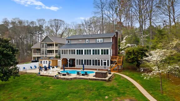 Sleeps 22, Lakefront w/ Private Dock & Pool, 2 Houses | Lake Living by AvantStay