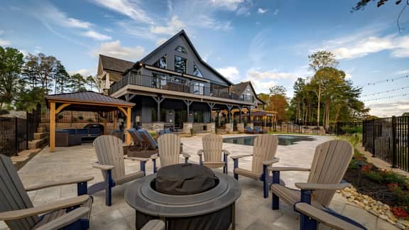 Luxe Lakefront Lodge w/ Pool, Hot Tub, Theater & Private Dock | Sleeps 21