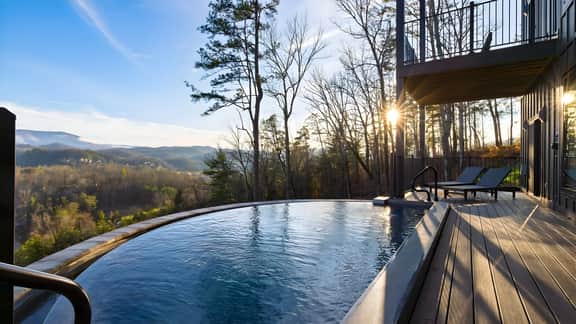 Modern Smoky Mountain Stay With Two Decks, Plunge Pool & Game Room | Overlook Lodge by AvantStay