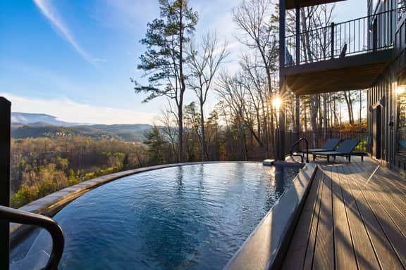 Modern Smoky Mountain Stay With Two Decks, Plunge Pool & Game Room | Overlook Lodge by AvantStay
