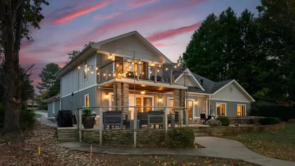 Lake Norman Lakefront w/ Private Beach, Dock, Hot Tub & Fire Pit | Sandy Shore by AvantStay