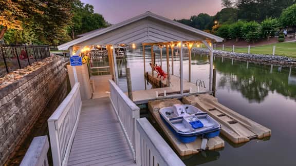 Lakefront Home + Saltwater Pool + Slide | Private Dock, Fire Pit | Sip, Sip Away