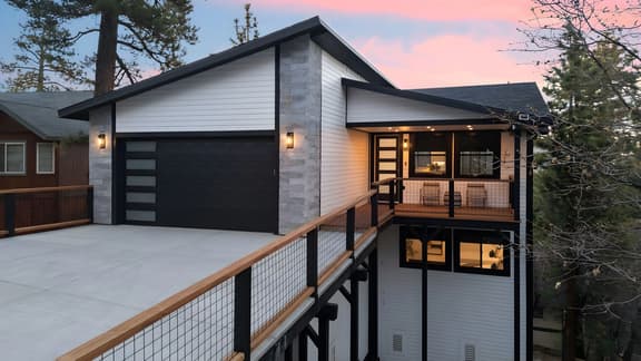 Modern Lodge Near Lake, Village, & Snow Summit | Game Room, Decks, Firepit, Views