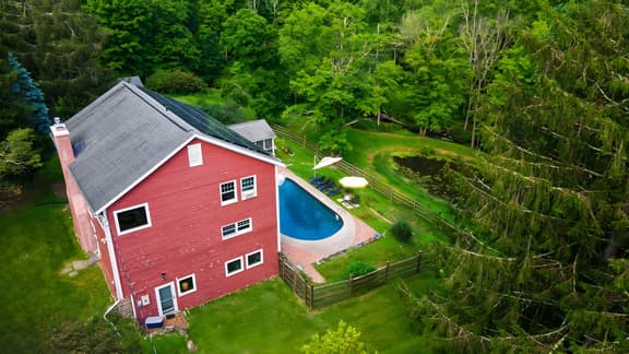 Historic Barn Retreat w/ Pool & Pond Views | Longview Pond Lodge by AvantStay