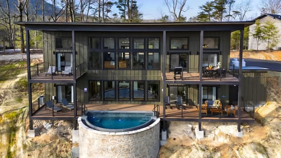 Modern Smoky Mountain Stay With Two Decks, Plunge Pool & Game Room | Overlook Lodge by AvantStay