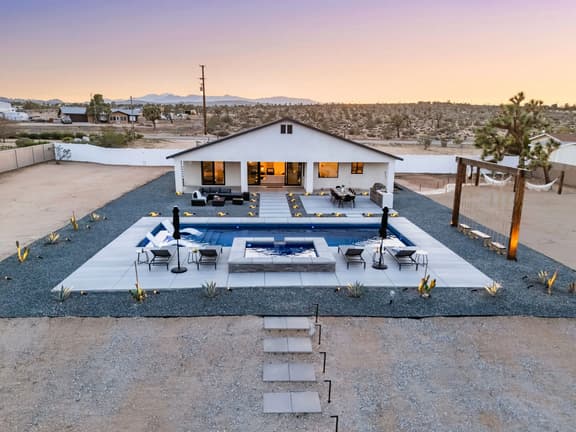 Bocce, Pool+Spa, Game Room, Firepit | Modern Oasis | Yucca Haven by AvantStay